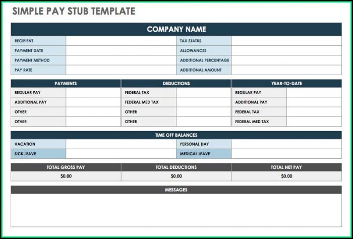 Excel Paycheck Stub Templates Free Excel Paycheck Stub Templates Free