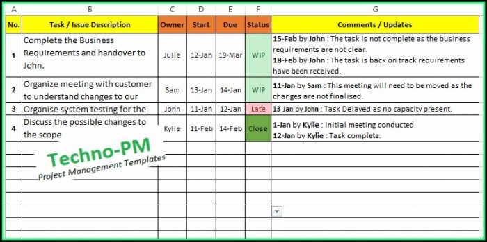 Excel Template Task Management Excel Template Task Management