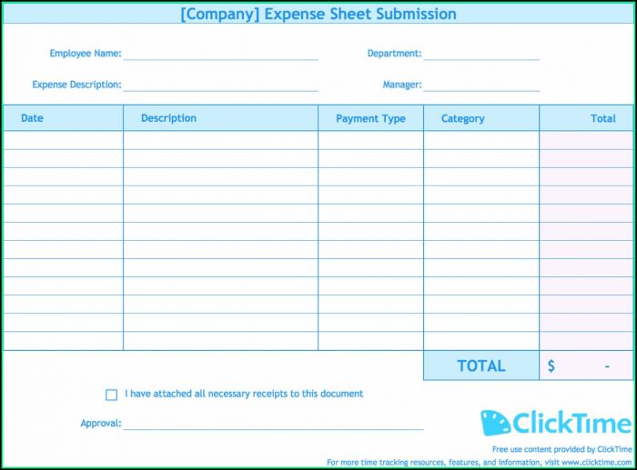 Expense Report Excel Sheet Template Expense Report Excel Sheet Template