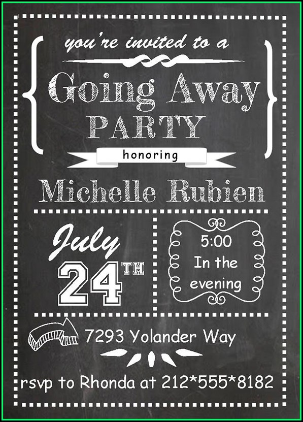 Farewell Party Invitation Template Free Download Farewell Party Invitation Template Free Download