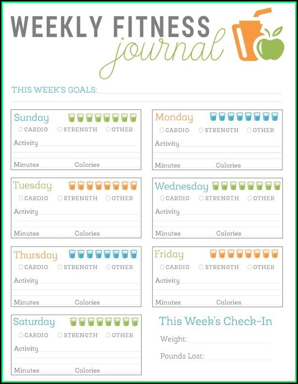 Fitness Journal Template Free Fitness Journal Template Free