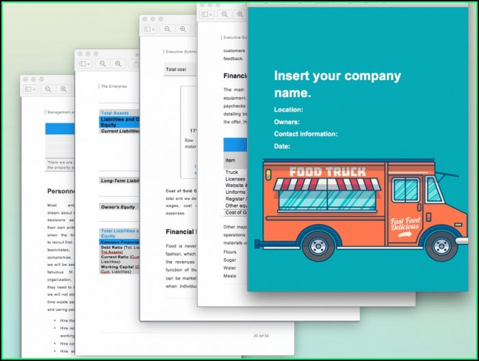 Food Truck Business Plan Template Food Truck Business Plan Template