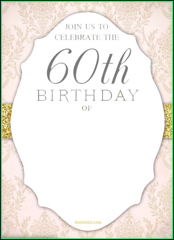 Free 60th Birthday Invitations Templates Free 60th Birthday Invitations Templates