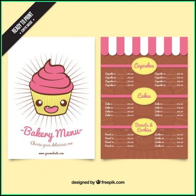 Free Bakery Menu Templates Download Free Bakery Menu Templates Download