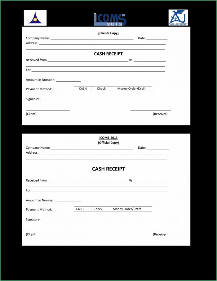 Free Cash Receipt Template Uk Free Cash Receipt Template Uk