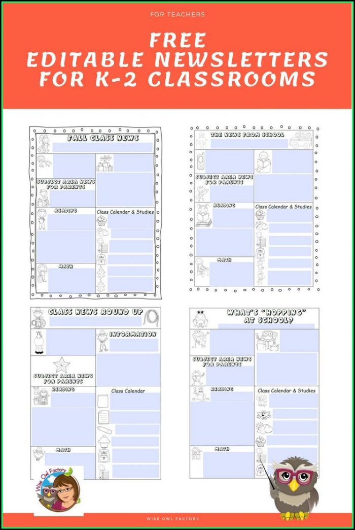 Free Classroom Newsletter Templates For Teachers Free Classroom Newsletter Templates For Teachers