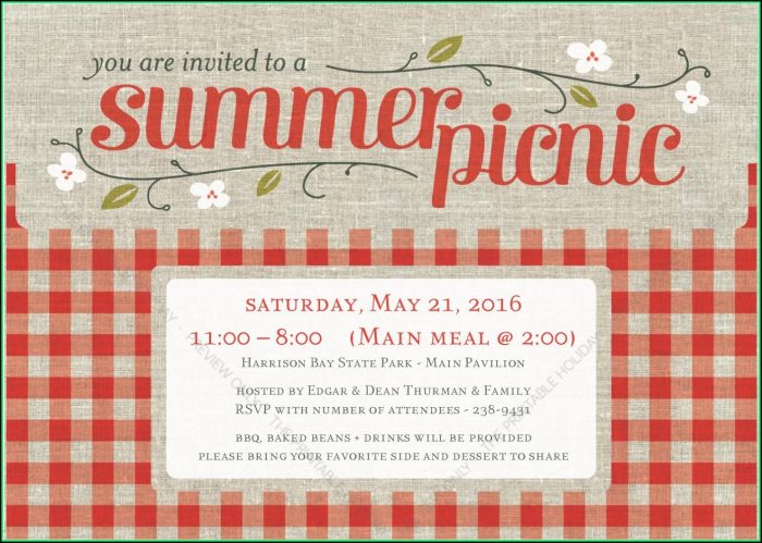 Free Company Picnic Invitation Templates Free Company Picnic Invitation Templates