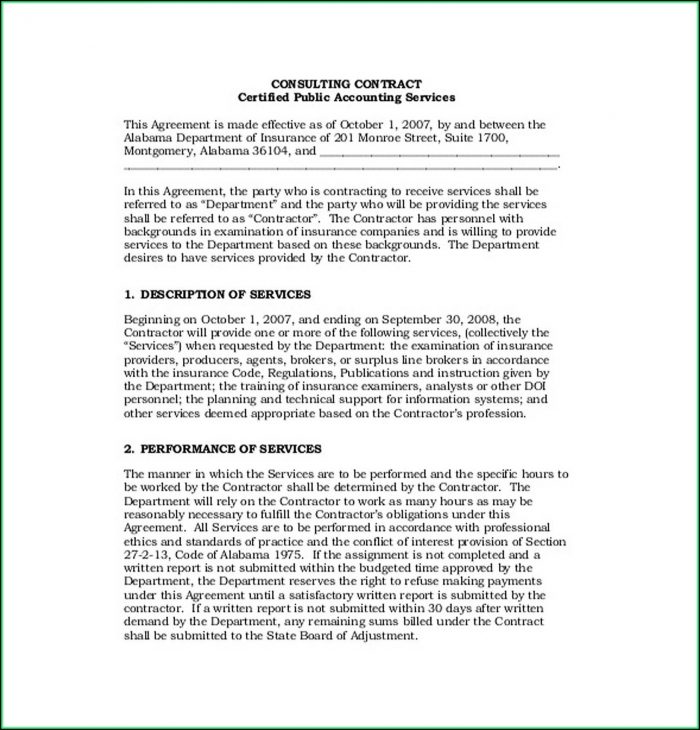 Free Consulting Agreement Template Free Consulting Agreement Template