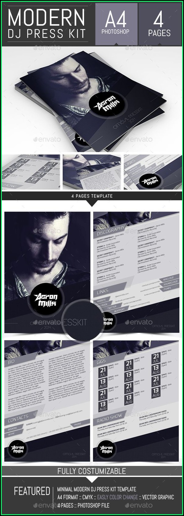 Free Dj Press Kit Template Download Free Dj Press Kit Template Download