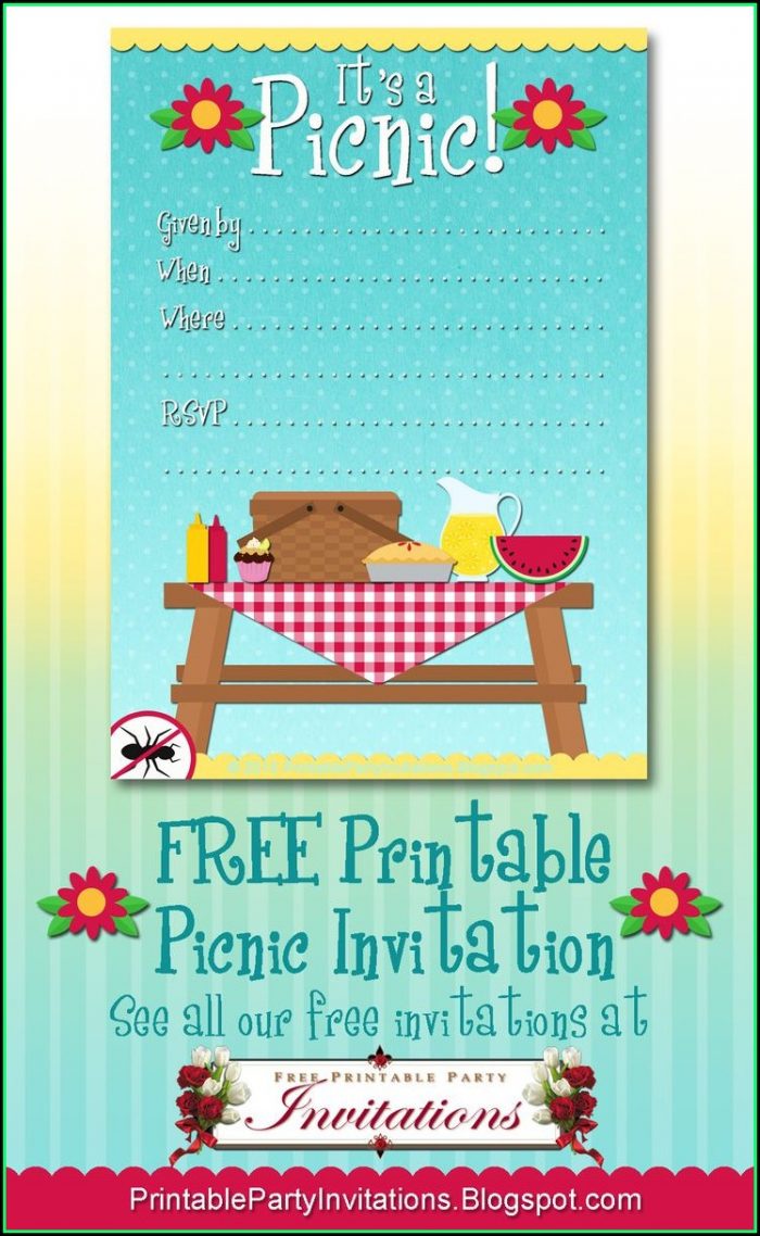 Free Downloadable Picnic Invitation Template Free Downloadable Picnic Invitation Template