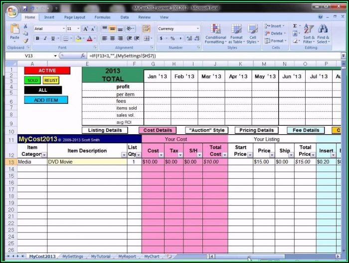 Free Ebay Inventory Spreadsheet Template Free Ebay Inventory Spreadsheet Template
