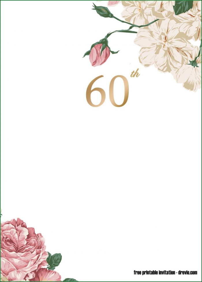 Free Editable 60th Birthday Invitations Templates Free Editable 60th Birthday Invitations Templates