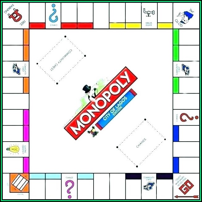 Free Editable Monopoly Board Template Free Editable Monopoly Board Template
