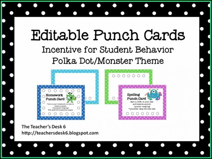 Free Editable Punch Card Template Free Editable Punch Card Template
