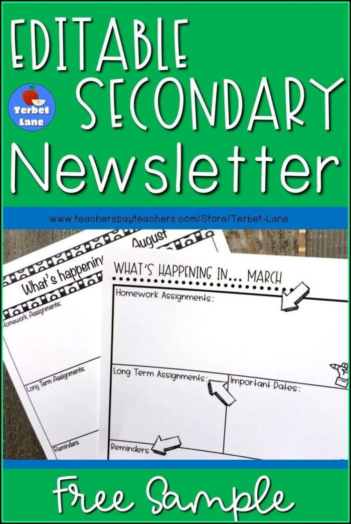 Free Elementary Class Newsletter Template Free Elementary Class Newsletter Template
