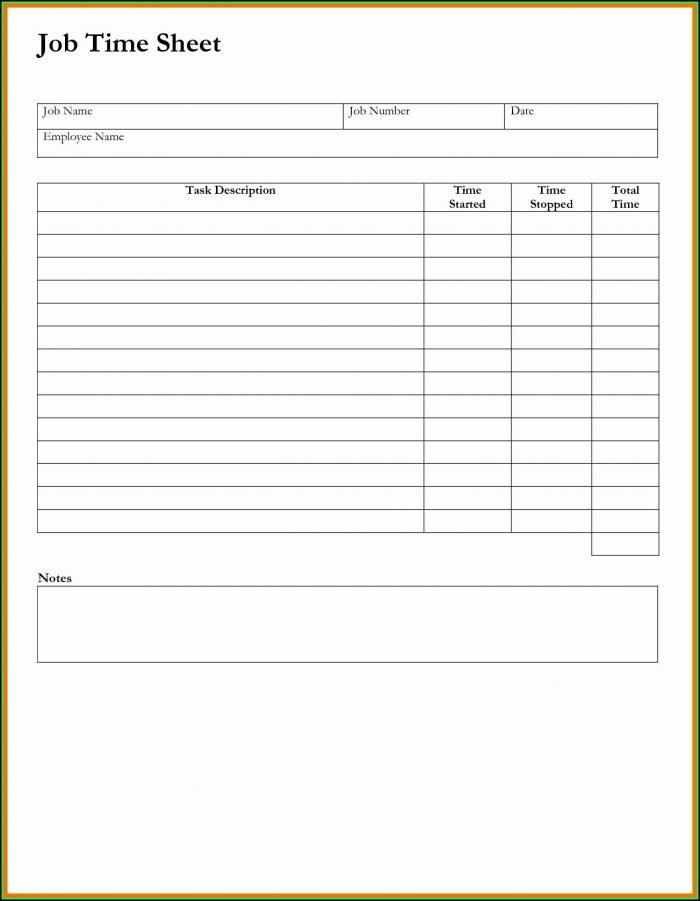 Free Excel Timesheet Template With Tasks Free Excel Timesheet Template With Tasks