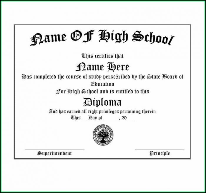Free Fake High School Diploma Templates Free Fake High School Diploma Templates