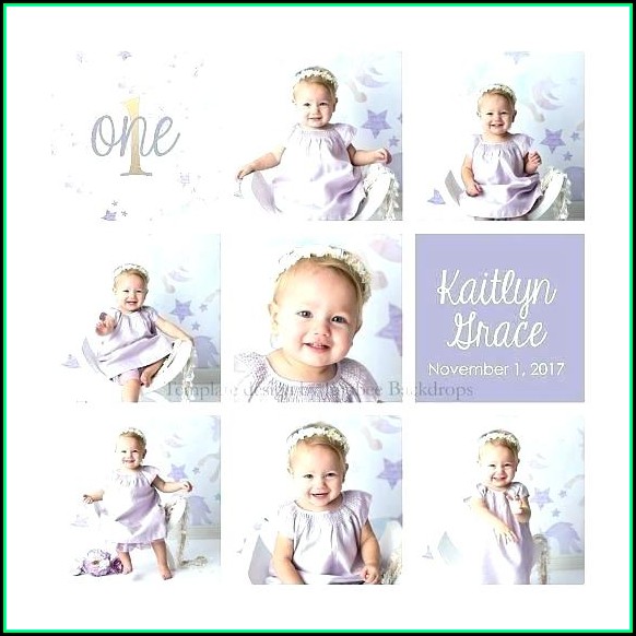 Free First Birthday Collage Template Free First Birthday Collage Template