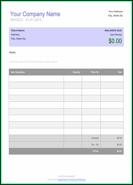 Free Invoice Template For Microsoft Word Free Invoice Template For Microsoft Word