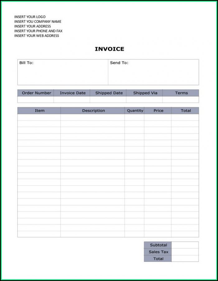 Free Invoice Template Microsoft Word 2010 Free Invoice Template Microsoft Word 2010