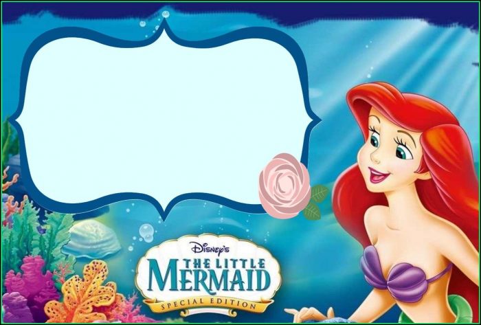 Free Little Mermaid Invitation Templates Free Little Mermaid Invitation Templates