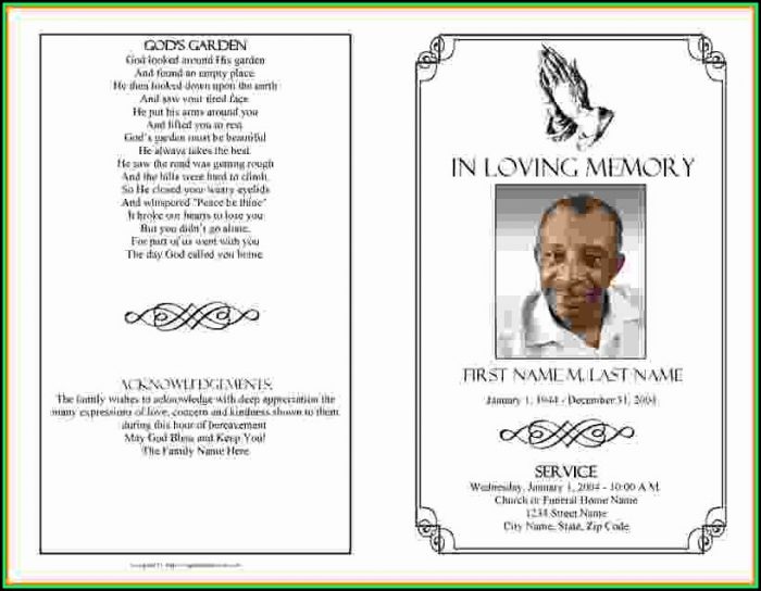 Free Memorial Service Program Template Microsoft Word Free Memorial Service Program Template Microsoft Word