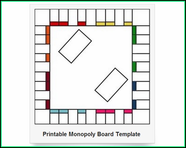 Free Printable Monopoly Board Template Free Printable Monopoly Board Template