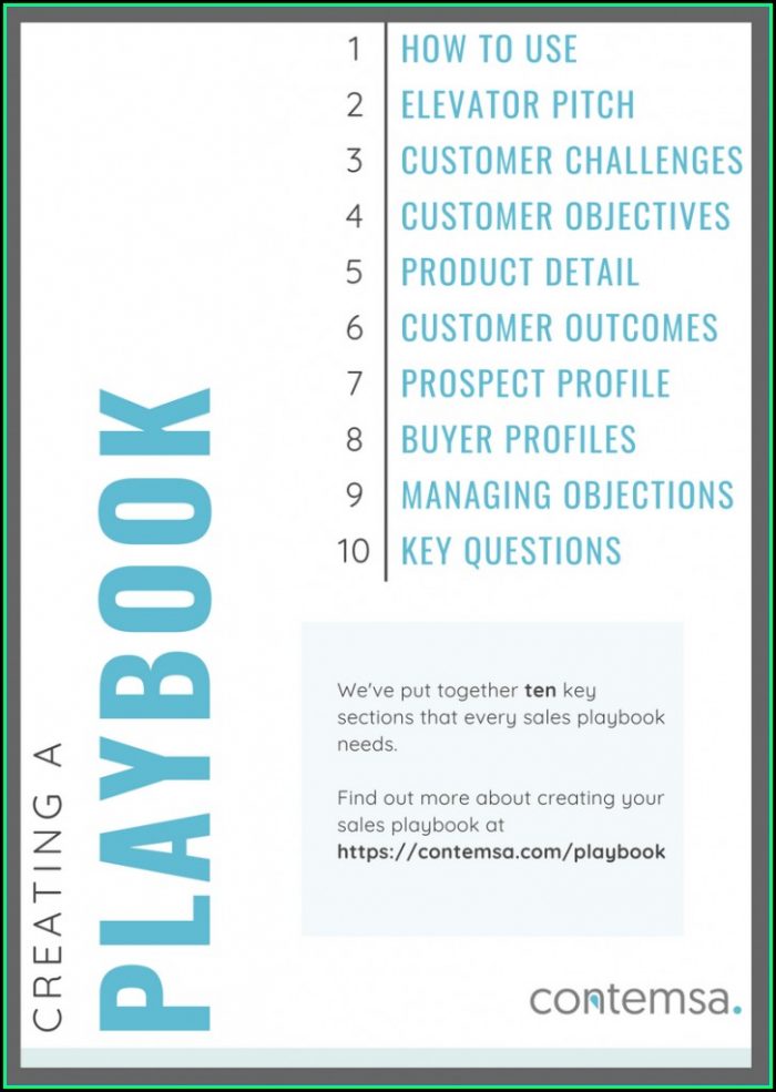 Free Sales Playbook Template Free Sales Playbook Template