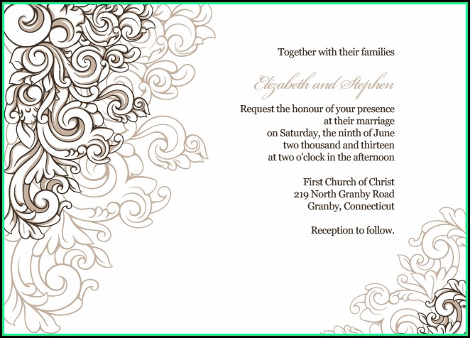 Free Wedding Invitation Border Template Download Free Wedding Invitation Border Template Download