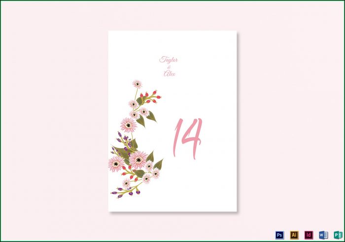 Free Wedding Table Numbers Template Word Free Wedding Table Numbers Template Word