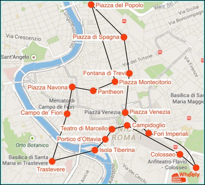 Jewish Ghetto Rome Walking Tour Map Jewish Ghetto Rome Walking Tour Map