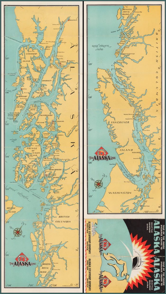 Map Of Alaska Inside Passage Cruise Map Of Alaska Inside Passage Cruise