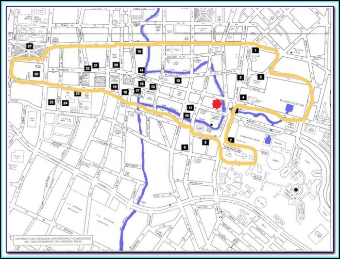 Map Of All Hotels On San Antonio Riverwalk Map Of All Hotels On San Antonio Riverwalk
