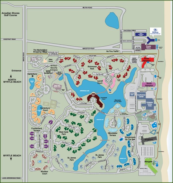 Map Of Hotels In Myrtle Beach Map Of Hotels In Myrtle Beach