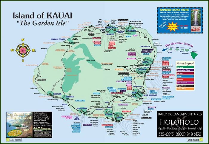 Map Of Kauai Hawaii Hotels Map Of Kauai Hawaii Hotels