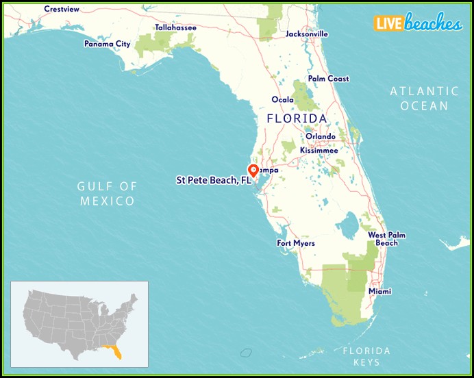 Map Of St Pete Beach Florida Map Of St Pete Beach Florida