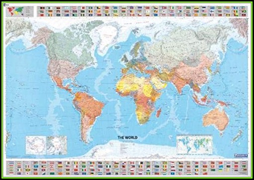 Michelin World Map Laminated Michelin World Map Laminated