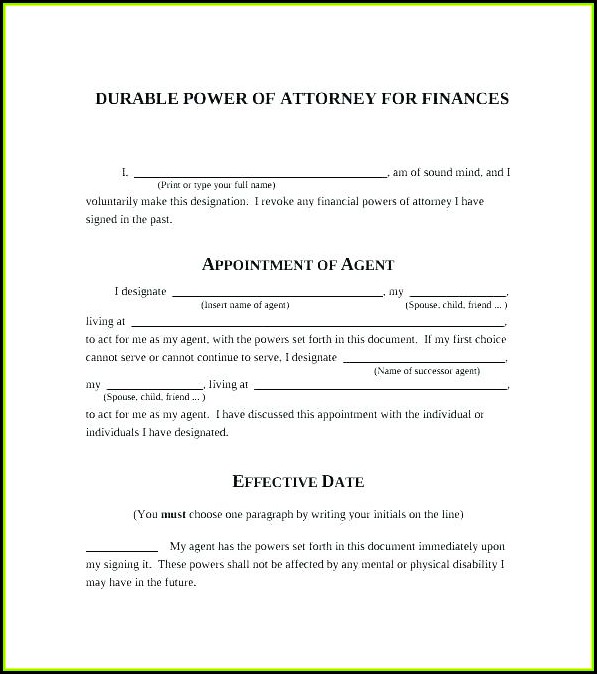 Sample Durable Power Of Attorney Form Virginia Sample Durable Power Of Attorney Form Virginia