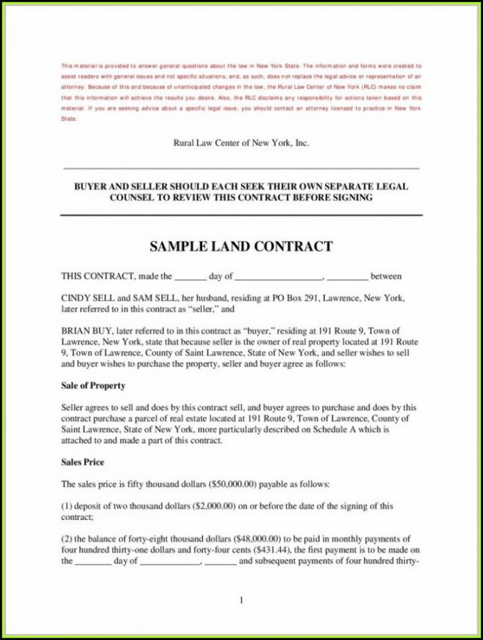 Simple Land Contract Form Michigan Simple Land Contract Form Michigan