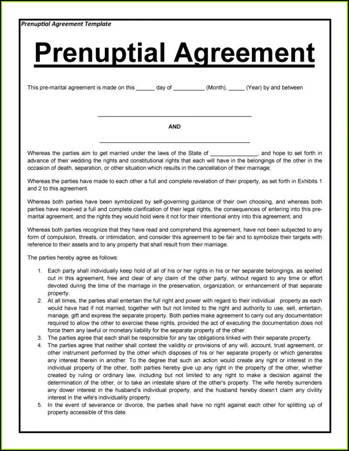 Uk Prenuptial Agreement Template