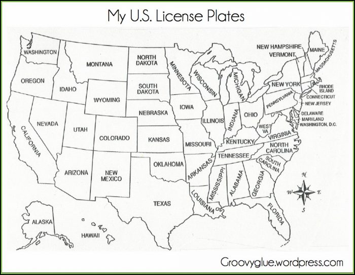 Us Map License Plate Game Us Map License Plate Game