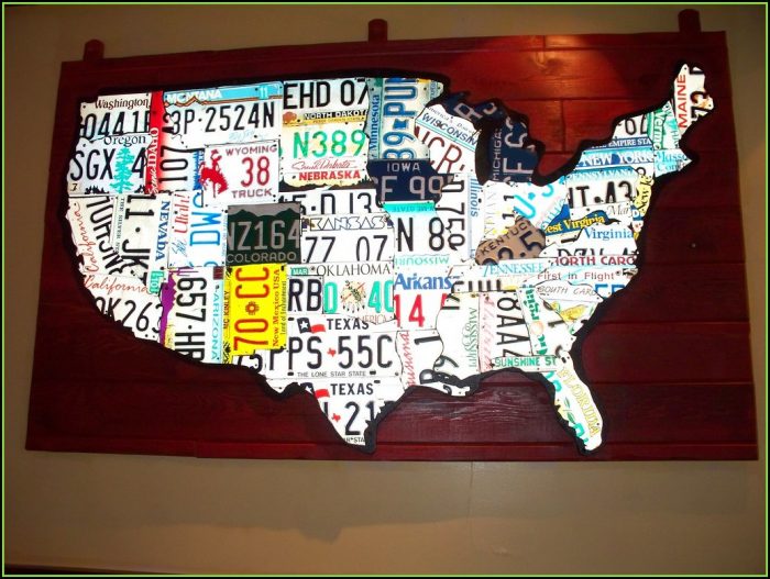 Usa Map Made Out Of License Plates Usa Map Made Out Of License Plates