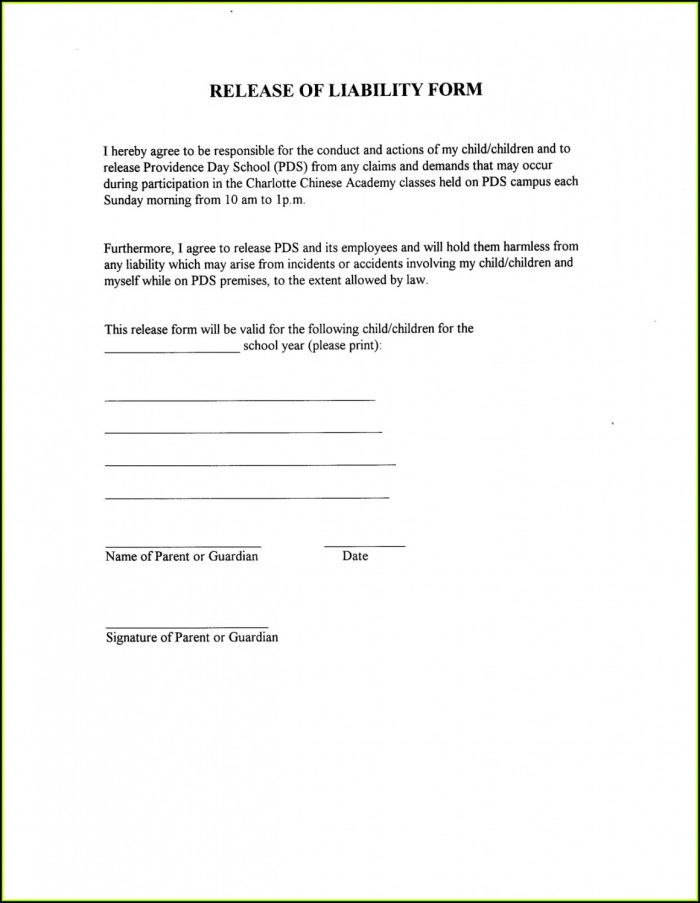 Waiver Form Template For Sports Waiver Form Template For Sports