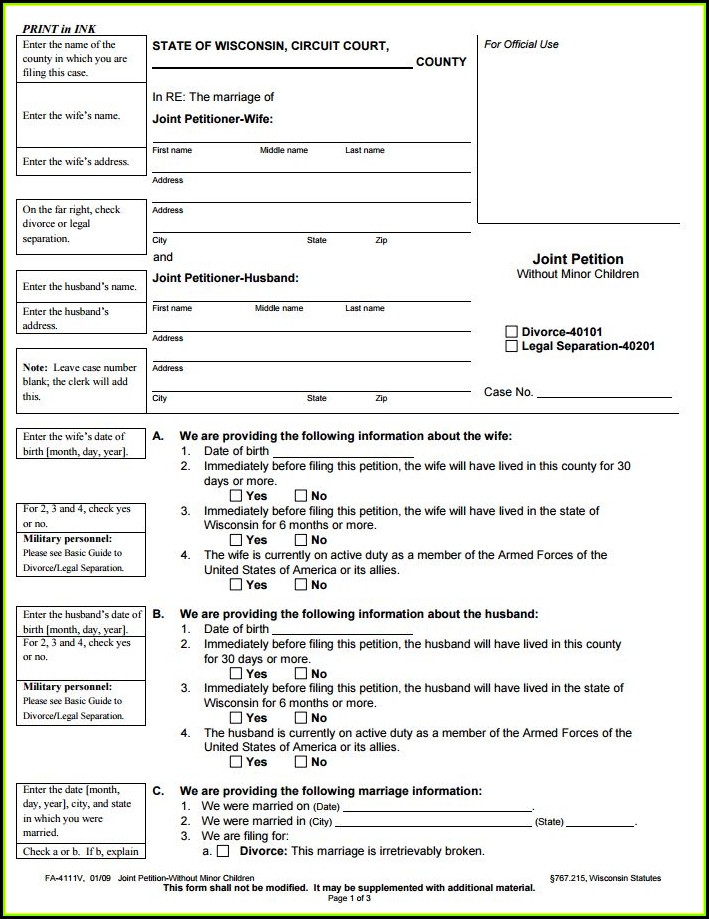 Wi Divorce Filing Fee Form Resume Examples ygKzRvzKP9