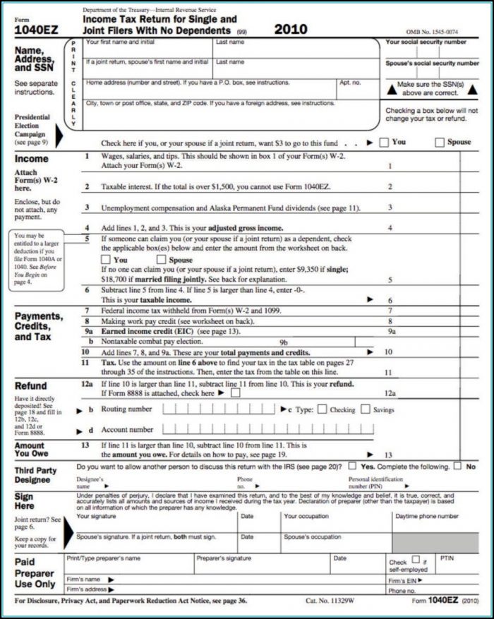 2014 Form 1040ez Tax Table 2014 Form 1040ez Tax Table