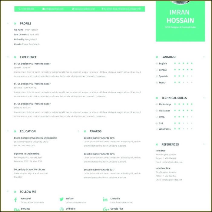 Attractive Resume Templates Attractive Resume Templates