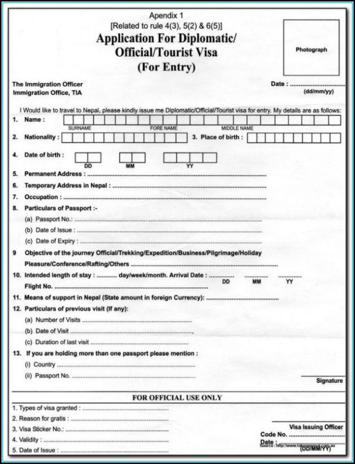 Australian Tourist Visa Form 1419 Australian Tourist Visa Form 1419