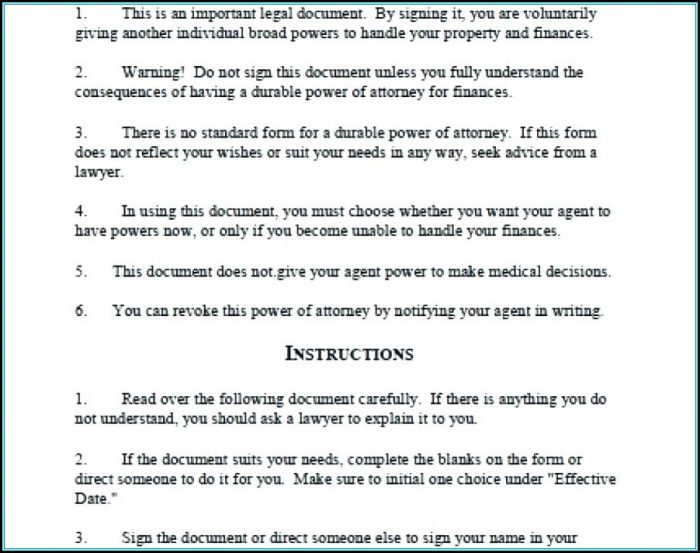 Blank Durable Power Of Attorney Form Ohio Blank Durable Power Of Attorney Form Ohio