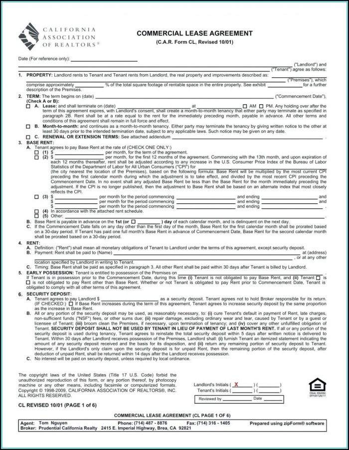 California Association Of Realtors Rental Agreement Form Pdf California Association Of Realtors Rental Agreement Form Pdf