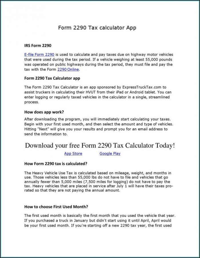 Can I File Form 2290 Online Can I File Form 2290 Online